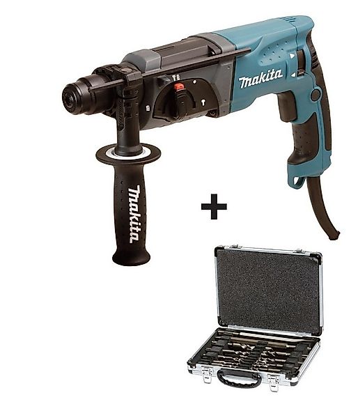 Makita Bohrhammer HR2470 SDS+Bohrhammer + Bohrer-Meißel-Satz als Zub, 230 V günstig online kaufen