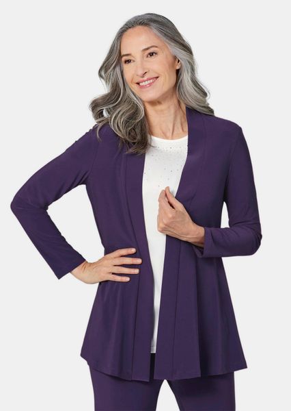 GOLDNER Shirtjacke Leichte Shirtjacke lila mit günstig online kaufen