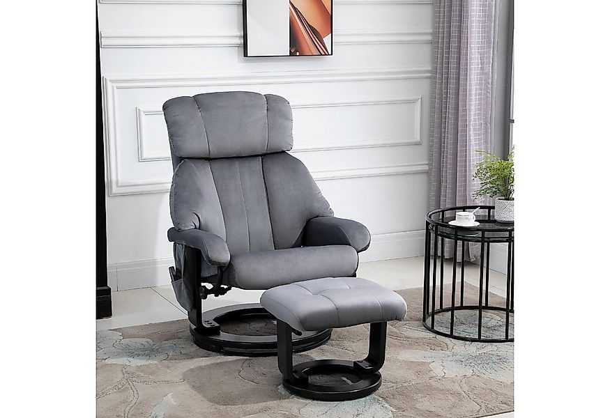 HOMCOM Massagesessel Fernsehsessel, Hocker, aus Kunstleder, Kann sitzen, um günstig online kaufen