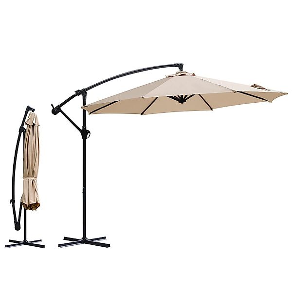 Sekey Sonnenschirm Ø300cm Gartenschirm mit ständer, mit Kurbel, UPF50+, LxB günstig online kaufen