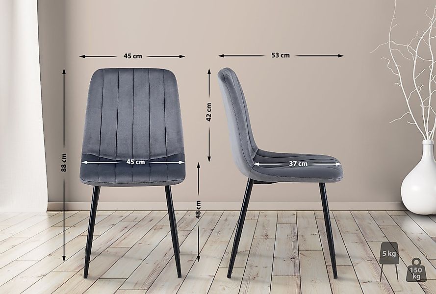 CLP Esszimmerstuhl Dijon (4er Set), gepolstert, günstig online kaufen