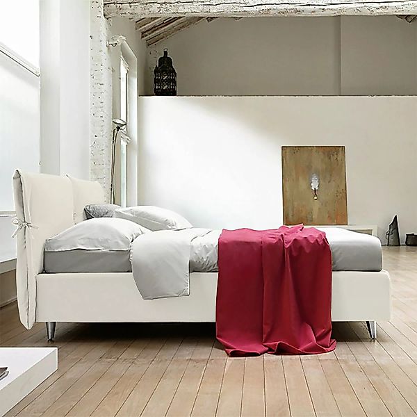home24 Studio Copenhagen Polsterbett Fanna 90x200 cm Webstoff Cremeweiß Mod günstig online kaufen
