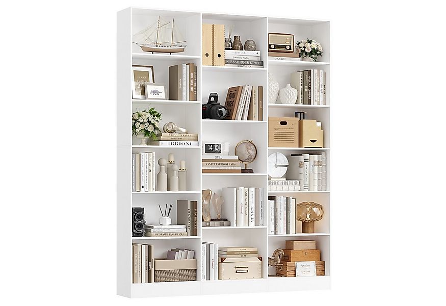 Homfa Bücherregal 188cm Standregal Büroregal Bücherschrank, mit 17 Fächern, günstig online kaufen