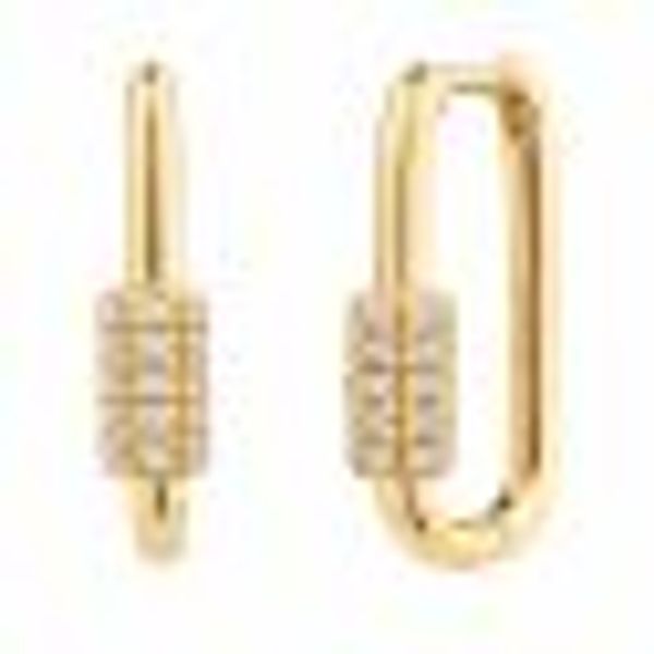 Klapp-Creolen 925 Silber vergoldet Zirkonia günstig online kaufen