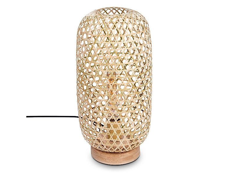 hofstein Tischleuchte »Bergeggi« 1-flammige Tischlampe aus Bambus in Natur, günstig online kaufen