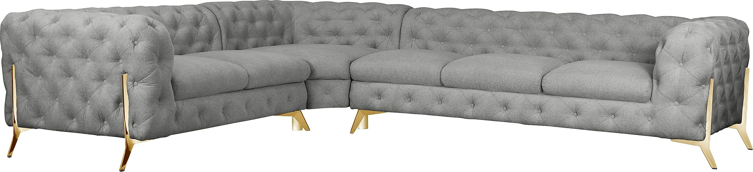 Leonique Chesterfield-Sofa Amaury L-Form, großes Ecksofa, günstig online kaufen