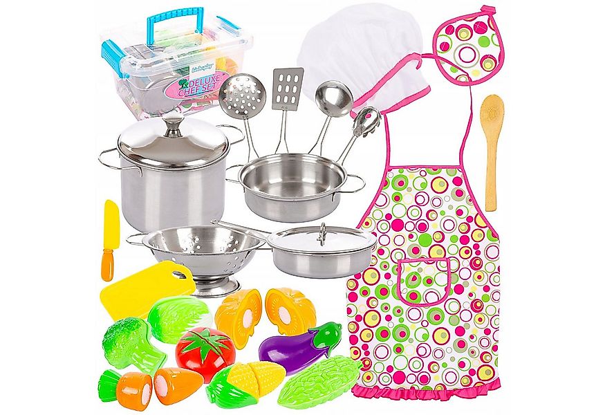 kinderplay Spielküche Kinder Kochset mit 24 Teilen – realistisches Spielküc günstig online kaufen