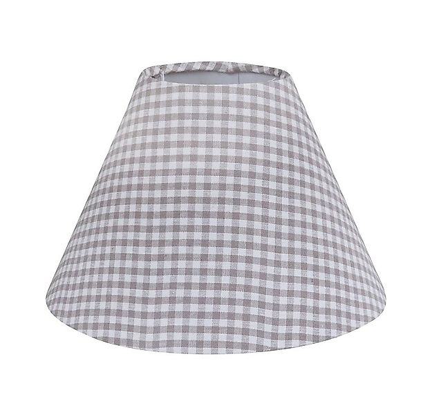 Grafelstein Lampenschirm Lampenschirm KARO ecru grau weiß kariert Landhaus günstig online kaufen