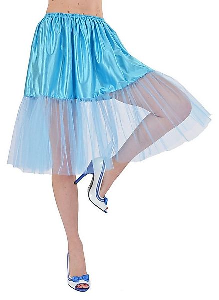 Das Kostümland Kostüm Petticoat Damen Tüllrock - Länge 60 cm, Hellblau günstig online kaufen