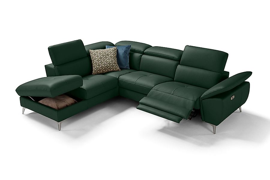 moebeloutlet.de Ecksofa Moebeloutlet.de–Italienisches Ledersofa mit Relaxfu günstig online kaufen
