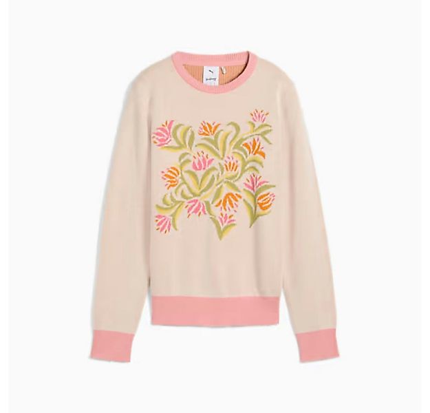 PUMA Trainingspullover Puma Pullover Dani Dazey Beige-Gemustert Damen günstig online kaufen