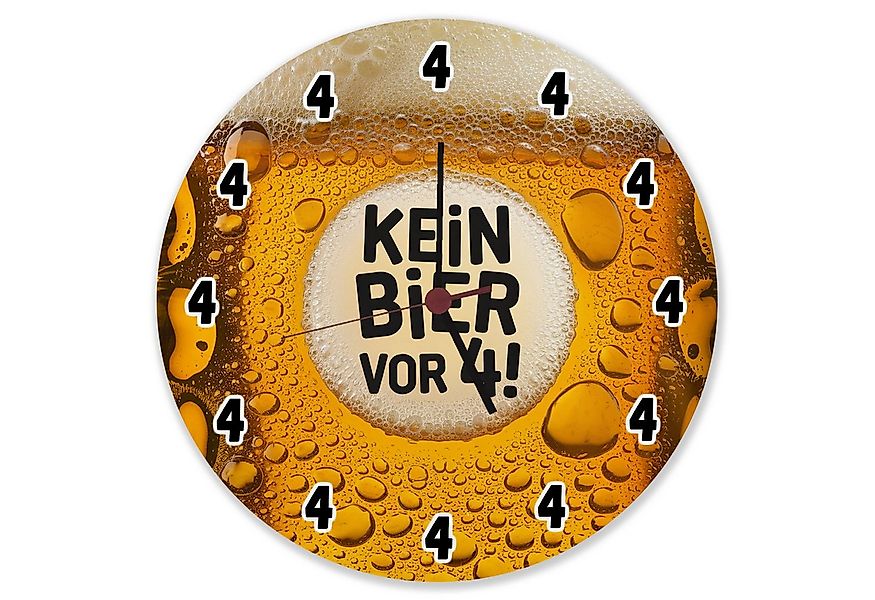 speecheese Wanduhr Kein Bier vor 4! Wanduhr aus Alu günstig online kaufen