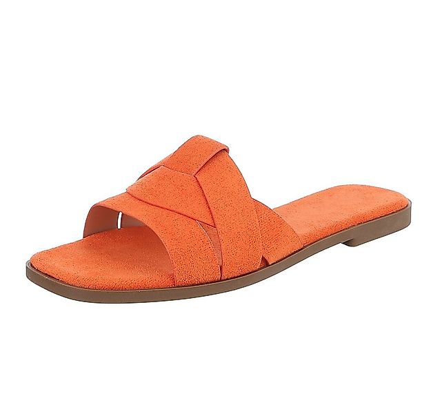 Ital-Design Moderne Damen Sandalen mit geflochtenem Design für Freizeit Pan günstig online kaufen