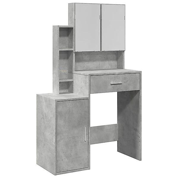 vidaXL Schminktisch Schminktisch mit Schrank Betongrau günstig online kaufen