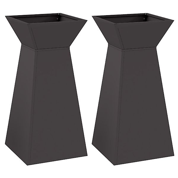 vidaXL Blumentopf Pflanzenständer Schwarz Kunststoff 35 günstig online kaufen