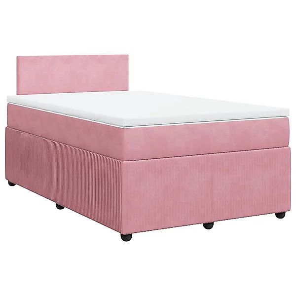 vidaXL Boxspringbett mit Matratze Rosa 120x200 cm Samt 3290009 günstig online kaufen