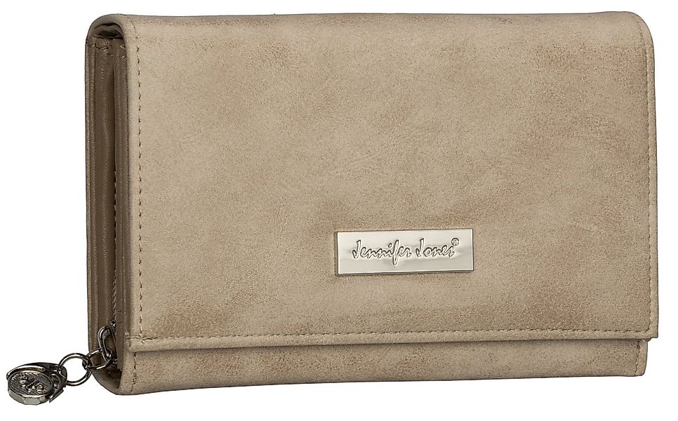 Jennifer Jones Geldbörse JENNIFER JONES Damen Geldbörse Portemonnaie Natur, günstig online kaufen