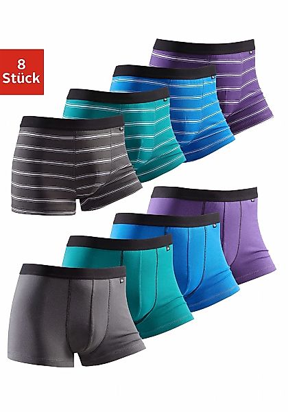 Buffalo Boxer "Boxershorts für Herren" Packung, 8 Stk. mit kontrastfarbigem günstig online kaufen