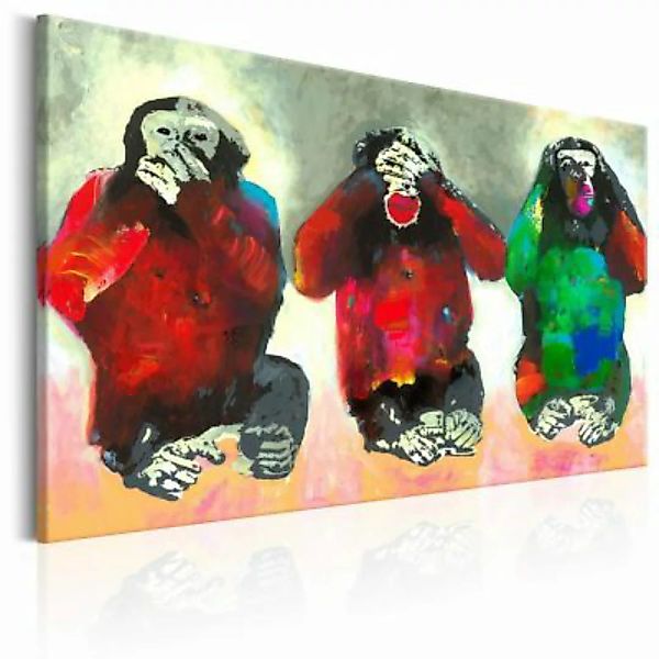 artgeist Wandbild Three Wise Monkeys mehrfarbig Gr. 60 x 40 günstig online kaufen