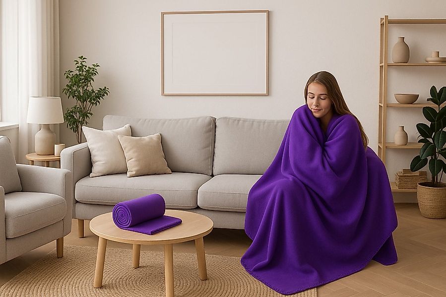 Wohndecke 2 Stück Fleecedecken Kuscheldecken Größe 130x170 cm, Betz günstig online kaufen