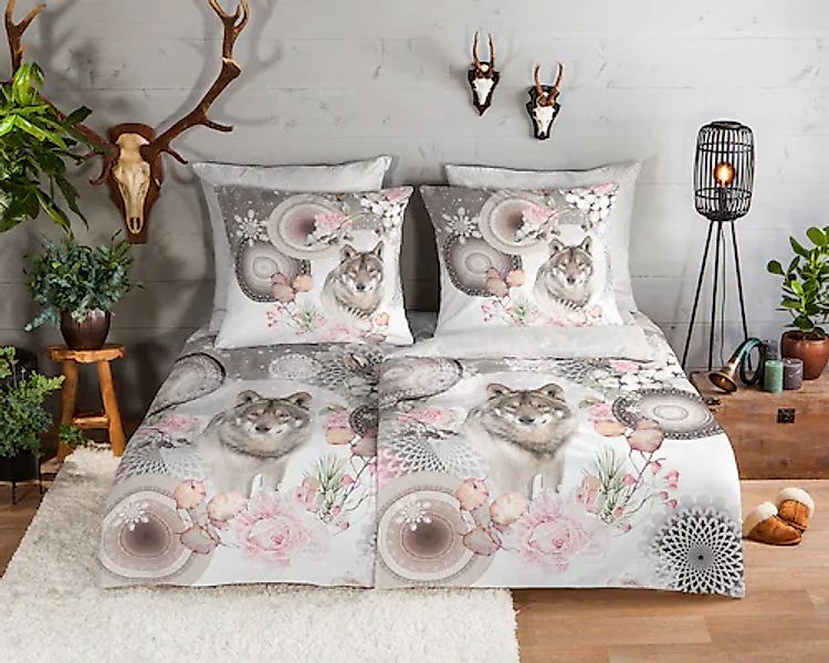 hip Wendebettwäsche »Isaci« 2 Stk. tlg. Biber, 135x200, Warm, Weich, Wendeo günstig online kaufen