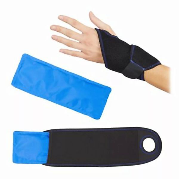 relaxdays 2 x Kühlpad Handgelenk Bandage blau günstig online kaufen
