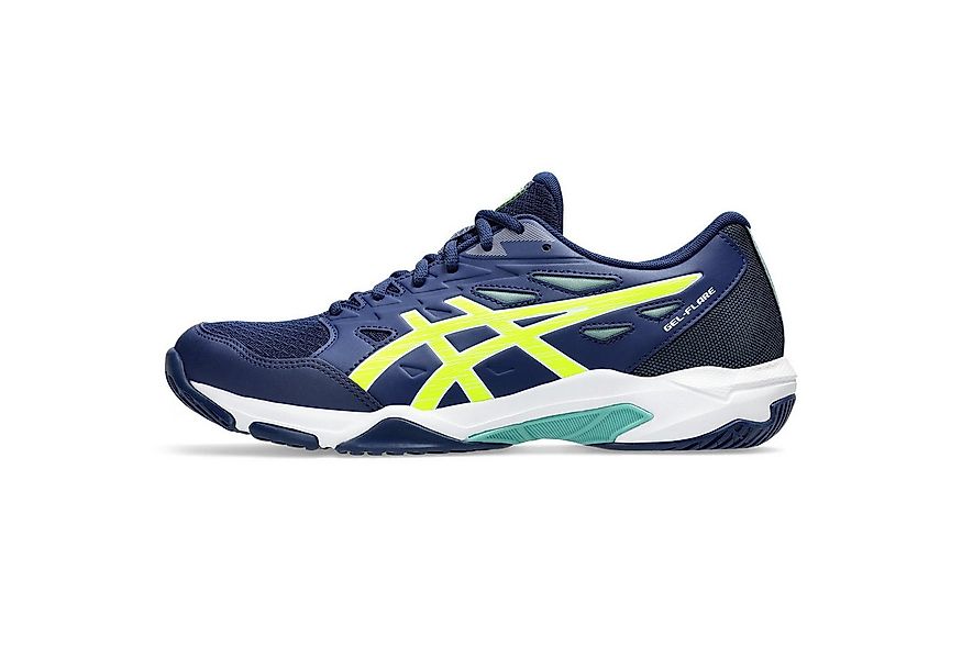 Asics GEL-FLARE BLUE EXPANSE/SAFETY YELLOW Hallenschuh günstig online kaufen