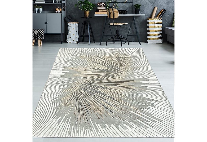 TeppichHome24 Teppich Teppich mit Glanzfaser, abstraktem Muster, rechteckig günstig online kaufen
