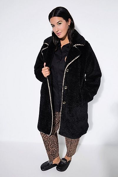 Studio Untold Wintermantel Teddy-Mantel Teddyfleece Ziernähte günstig online kaufen