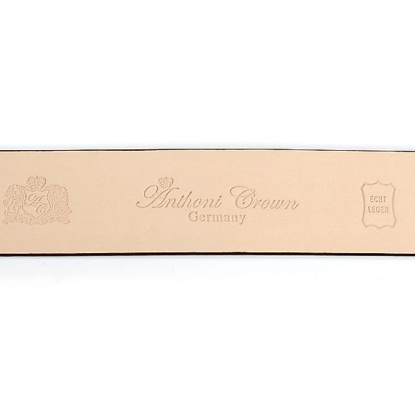 Anthoni Crown Ledergürtel in Waran-Prägung mit Schließe in Karbon-Design günstig online kaufen