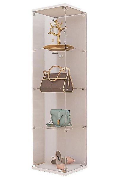 FUROKOY Glasvitrine Standvitrine, Modern Glas Vitrinenschrank (4 Lagen Glas günstig online kaufen