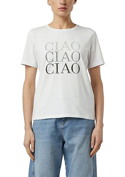 comma T-Shirt mit Druck und Glitzersteinen günstig online kaufen