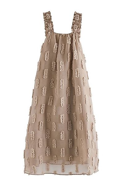 Next Midikleid Strukturiertes Midi-Trägerkleid mit Raffung günstig online kaufen