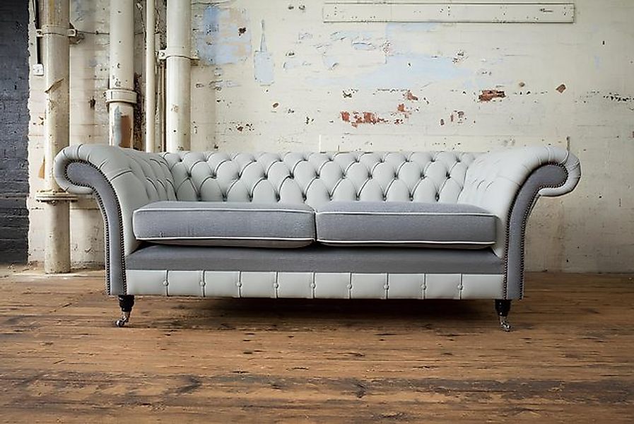 Xlmoebel Sofa Luxuriöses klassisches Textilsofa Chesterfield mit drei Sitze günstig online kaufen