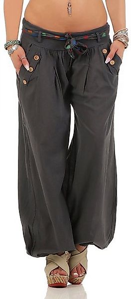 malito more than fashion Haremshose 3417 mit farblich passendem Stoffgürtel günstig online kaufen