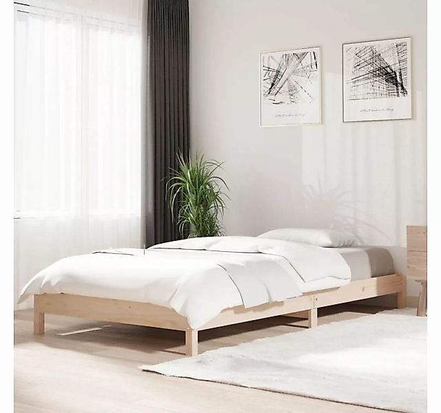 furnicato Bett Stapelbett Schwarz 80x200 cm Massivholz Kiefer günstig online kaufen