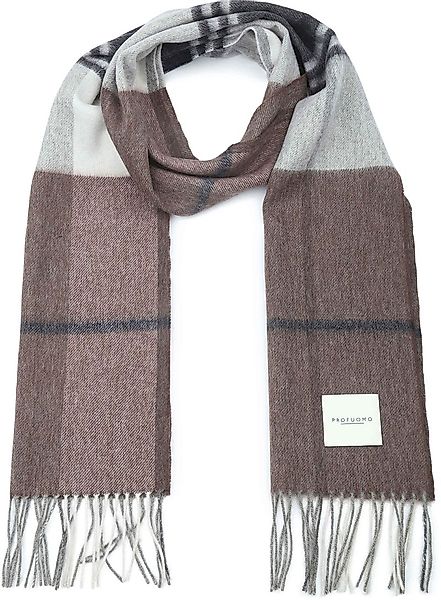 Profuomo Schal Lammwolle Braun Kariert - günstig online kaufen