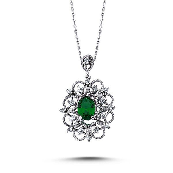 EinStein Diamant Goldkette Diamant Smaragd Halskette günstig online kaufen
