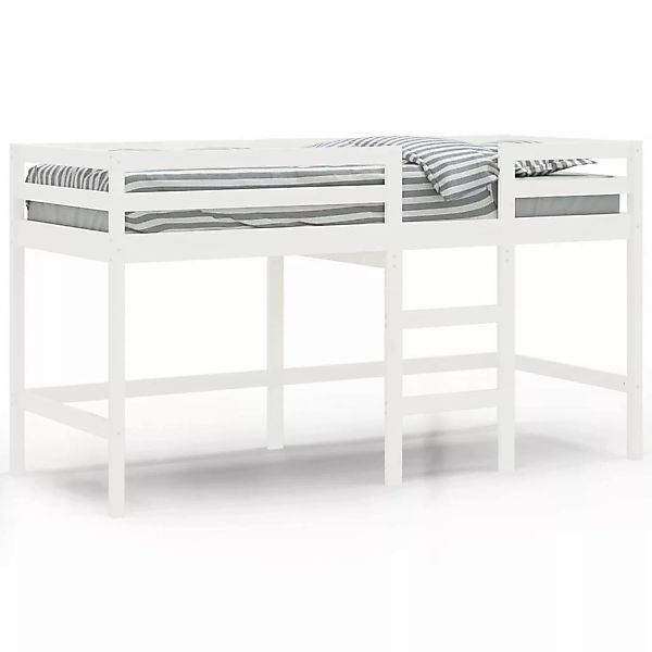 vidaXL Kinderhochbett mit Leiter Weiß 80x200 cm Massivholz Kiefer1925683 günstig online kaufen