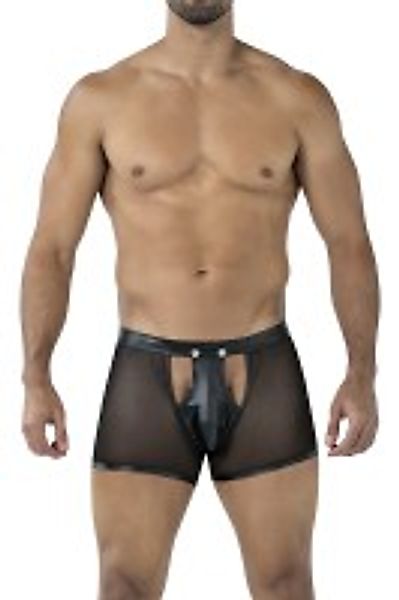 Boxer-Shorts mit aufklappbaren Suspensorium - Schwarz günstig online kaufen