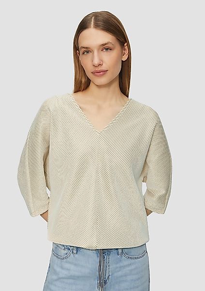 s.Oliver 3/4-Arm-Shirt Shirt mit Strukturstreifen und günstig online kaufen