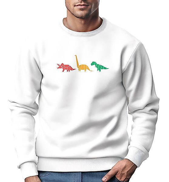 Neverless Sweatshirt Sweatshirt Herren Dinosaurier Aufdruck günstig online kaufen