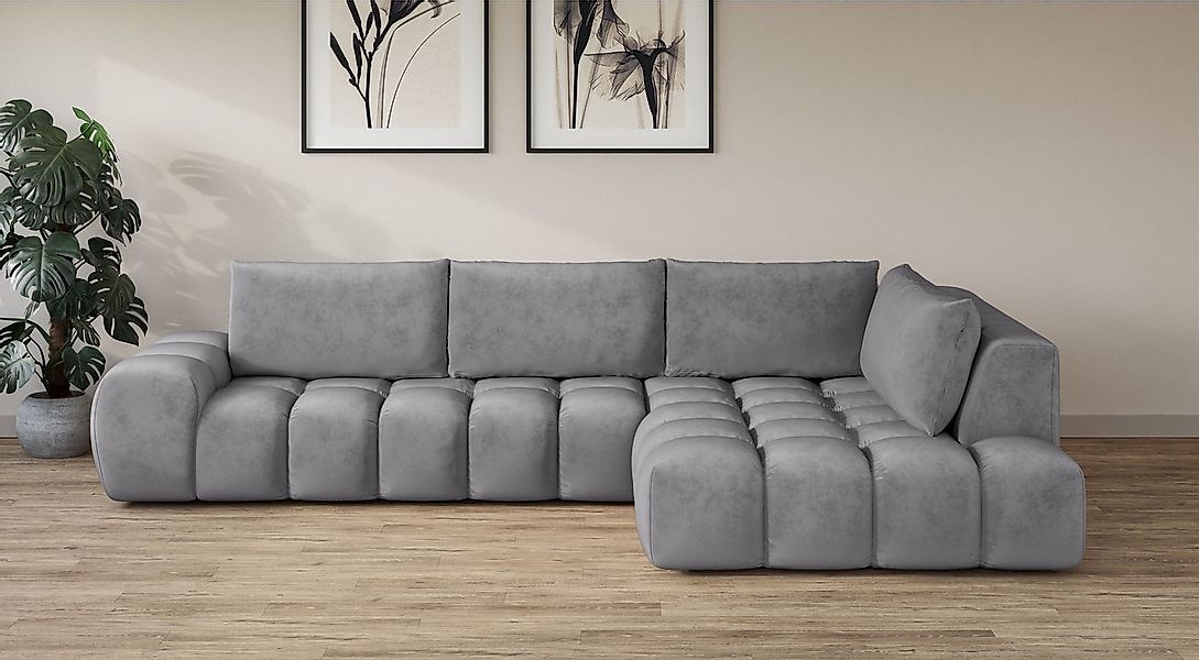 OTTO home Ecksofa AZITA L-Form, XXL 352 cm Designsofa in Bubble-Opitk, lose günstig online kaufen