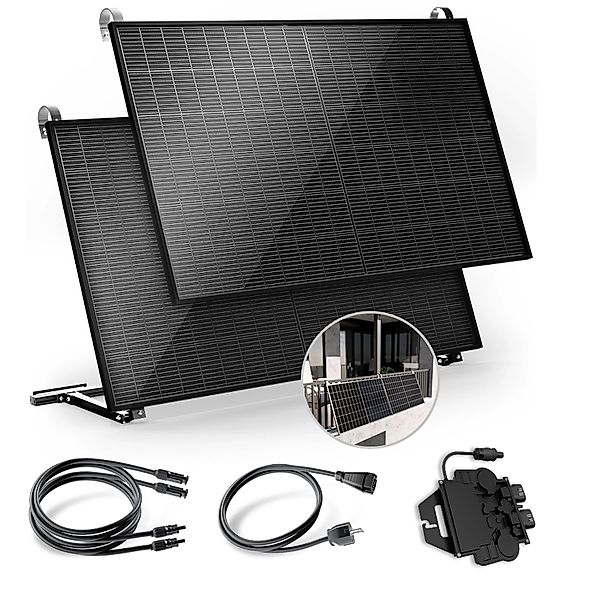 Solakon Balkonkraftwerk 1000W 800W Solaranlage mit Balkonhalterung Steckerf günstig online kaufen