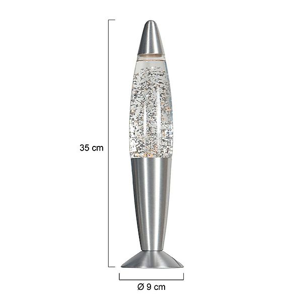 Tischlampe Volcan 4187, stahl, Glittereffekt, E14 günstig online kaufen