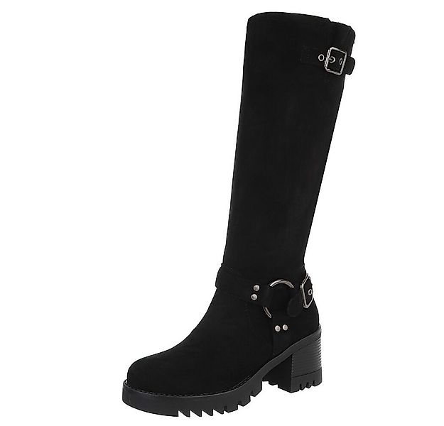 Ital-Design Stylische Damen-Stiefel mit Schnalle und hohem Tragekomfort Sti günstig online kaufen