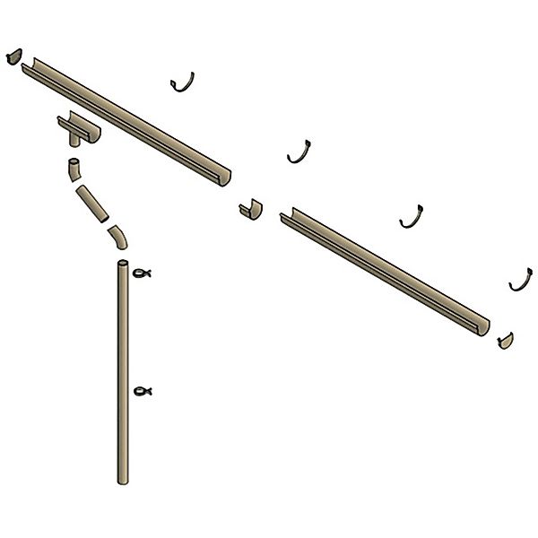 Skanholz Regenrinne 800 cm, PVC günstig online kaufen