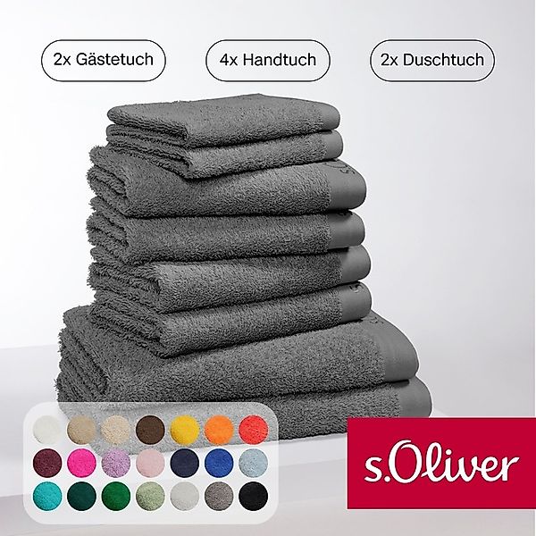 s.Oliver Handtuch Set »s.Oliver, Premium Qualität, 600 gr/m²«, Set, 8 St., günstig online kaufen