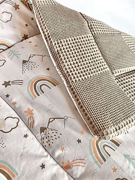 Babydecke Gefütterte Babydecke 80x100cm Waffelpique Tagesdecke günstig online kaufen
