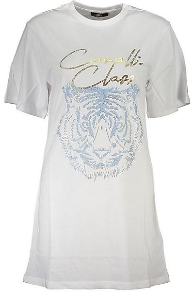 Cavalli Class T-Shirt Damen Kurzarm T-Shirt Weiß - Regular Fit mit Print günstig online kaufen